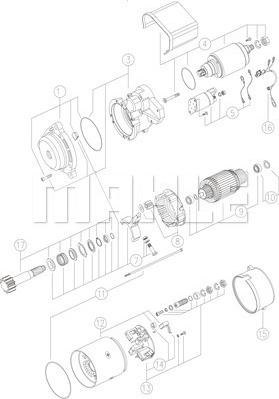 MAHLE MS 425 - Стартер vvparts.bg