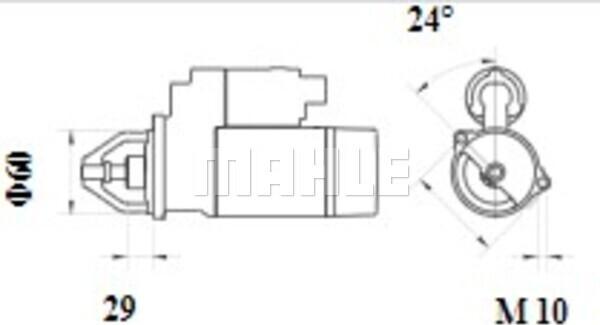 MAHLE MS 1073 - Стартер vvparts.bg