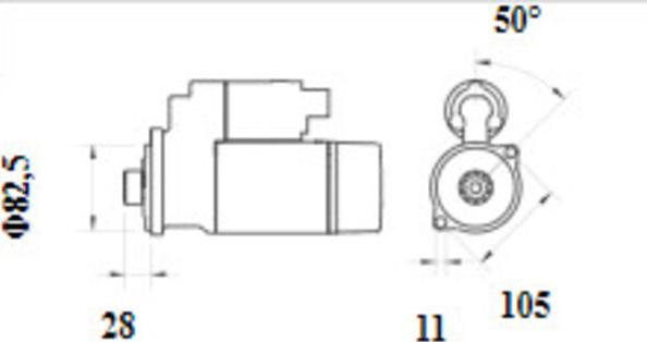 MAHLE MS 1143 - Стартер vvparts.bg