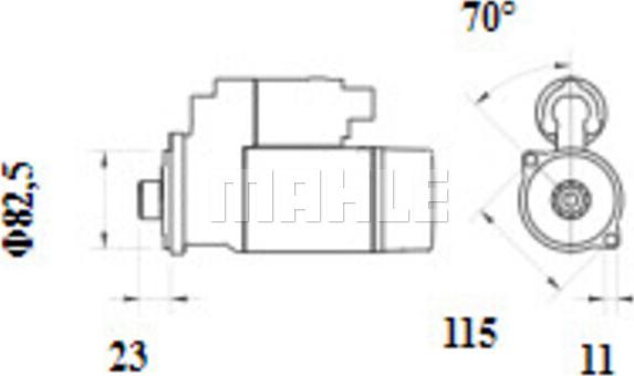 MAHLE MS 1159 - Стартер vvparts.bg