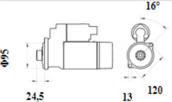 MAHLE MS 1155 - Стартер vvparts.bg