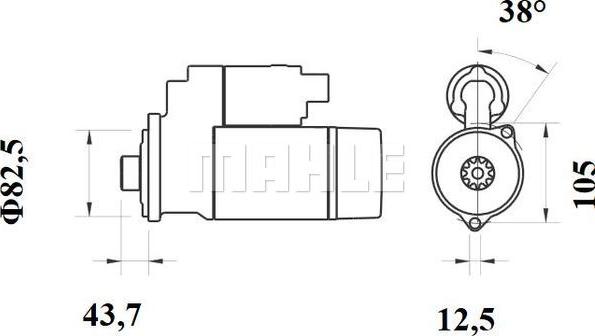 MAHLE MS 1179 - Стартер vvparts.bg