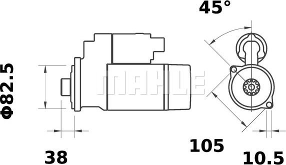 MAHLE MS 1177 - Стартер vvparts.bg