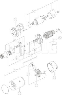 MAHLE MS 1177 - Стартер vvparts.bg