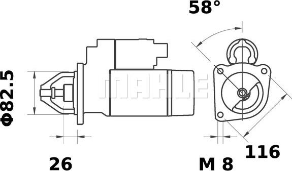 MAHLE MS 11 - Стартер vvparts.bg