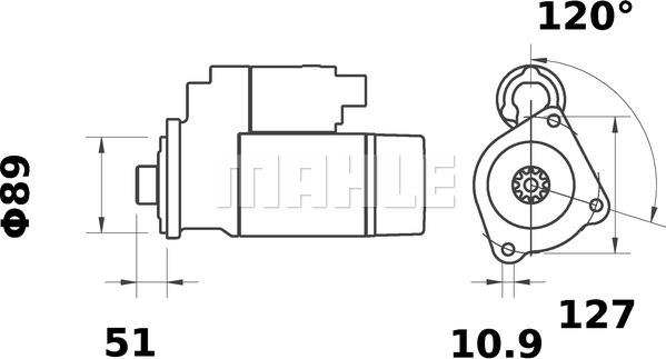 MAHLE MS 139 - Стартер vvparts.bg