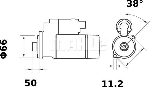 MAHLE MS 125 - Стартер vvparts.bg