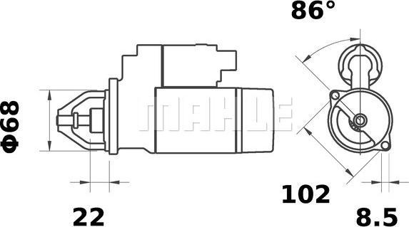 MAHLE MS 120 - Стартер vvparts.bg