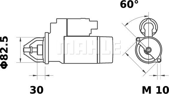 MAHLE MS 127 - Стартер vvparts.bg