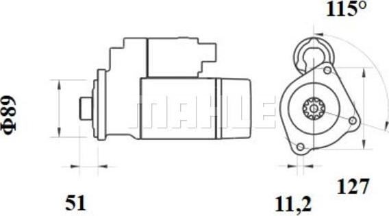 MAHLE MS 887 - Стартер vvparts.bg