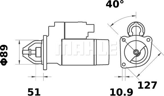 MAHLE MS 348 - Стартер vvparts.bg