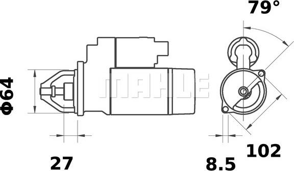 MAHLE MS 35 - Стартер vvparts.bg