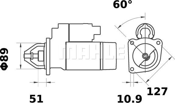 MAHLE MS 365 - Стартер vvparts.bg