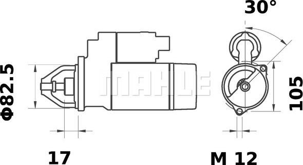 MAHLE MS 82 - Стартер vvparts.bg