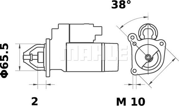 MAHLE MS 324 - Стартер vvparts.bg