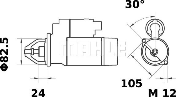 MAHLE MS 323 - Стартер vvparts.bg