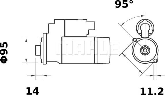 MAHLE MS 215 - Стартер vvparts.bg