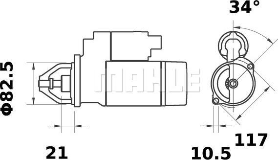 MAHLE MS 218 - Стартер vvparts.bg