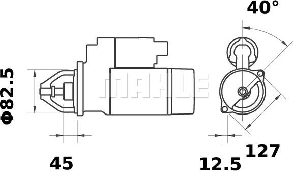 MAHLE MS 285 - Стартер vvparts.bg