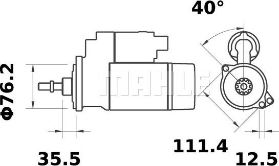 MAHLE MS 234 - Стартер vvparts.bg