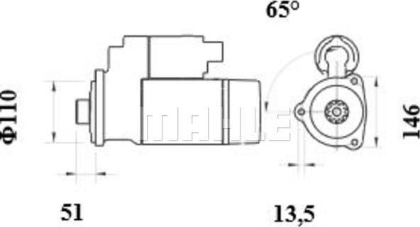 MAHLE MS 759 - Стартер vvparts.bg