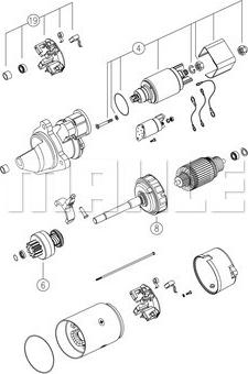 MAHLE MS 753 - Стартер vvparts.bg