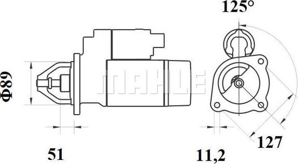 MAHLE MS 753 - Стартер vvparts.bg