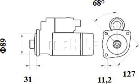 MAHLE MS 779 - Стартер vvparts.bg