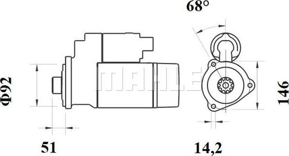 MAHLE MS 773 - Стартер vvparts.bg