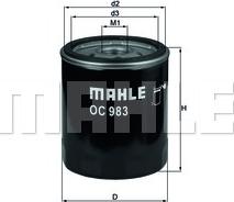 MAHLE OC 983 - Маслен филтър vvparts.bg