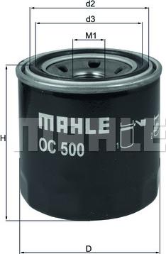 MAHLE OC 500 - Маслен филтър vvparts.bg