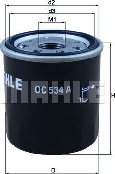 MAHLE OC 534 A - Маслен филтър vvparts.bg