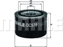 MAHLE OC 570 - Маслен филтър vvparts.bg