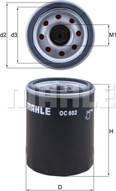 MAHLE OC 602 - Маслен филтър vvparts.bg