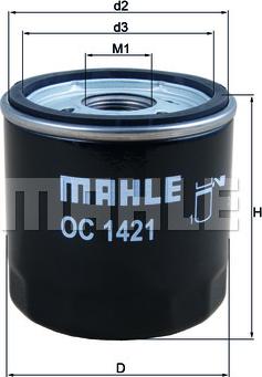 MAHLE OC 1421 - Маслен филтър vvparts.bg