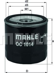 MAHLE OC 1014 - Маслен филтър vvparts.bg