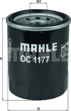 MAHLE OC 1177 - Маслен филтър vvparts.bg