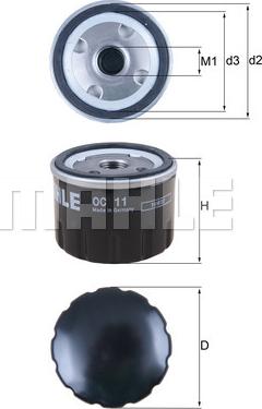 MAHLE OC 11 - Маслен филтър vvparts.bg