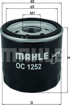 MAHLE OC 1252 - Маслен филтър vvparts.bg