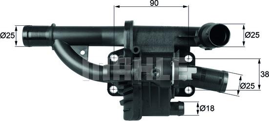 MAHLE TH 40 83 - Термостат, охладителна течност vvparts.bg