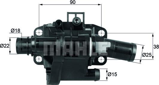 MAHLE TH 41 83 - Термостат, охладителна течност vvparts.bg