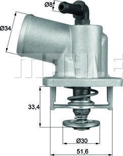 MAHLE TI 55 92 D - Термостат, охладителна течност vvparts.bg