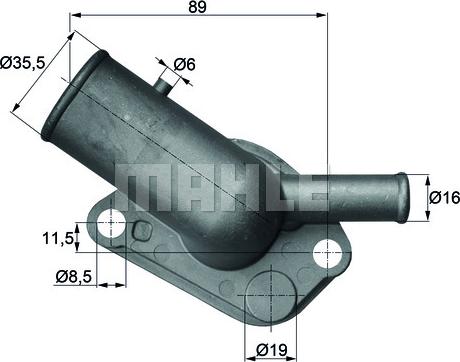 MAHLE TI 64 87D - Термостат, охладителна течност vvparts.bg