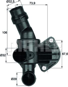 MAHLE TI 6 80 - Термостат, охладителна течност vvparts.bg