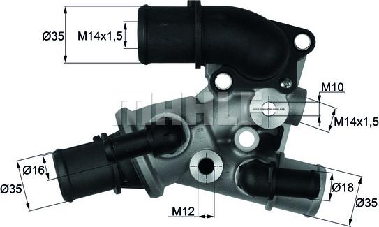 MAHLE TI 111 80D - Термостат, охладителна течност vvparts.bg