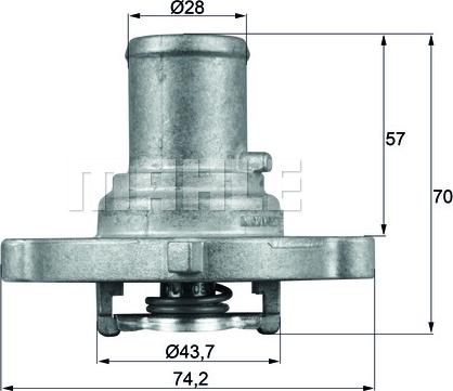 MAHLE TI 122 87D - Термостат, охладителна течност vvparts.bg