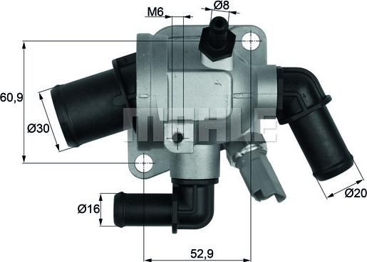 MAHLE TI 173 88 - Термостат, охладителна течност vvparts.bg