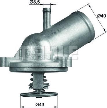 MAHLE TI 209 87D - Термостат, охладителна течност vvparts.bg