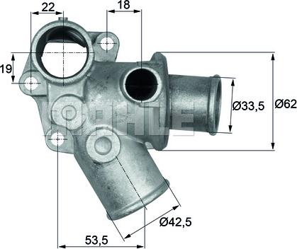 MAHLE TI 73 80D - Термостат, охладителна течност vvparts.bg