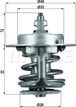 MAHLE TX 63 88 - Термостат, охладителна течност vvparts.bg